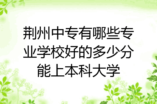 荆州中专有哪些专业学校好的多少分能上本科大学