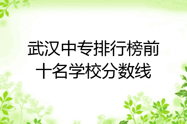 武汉中专排行榜前十名学校分数线
