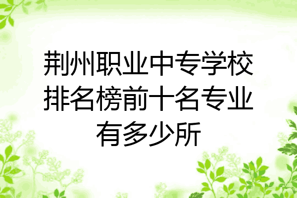 荆州职业中专学校排名榜前十名专业有多少所