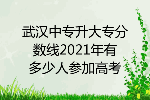 武汉中专升大专分数线2021年有多少人参加高考