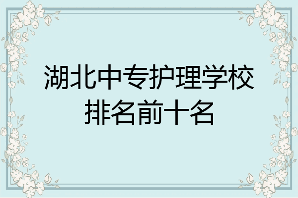 湖北中专护理学校排名前十名