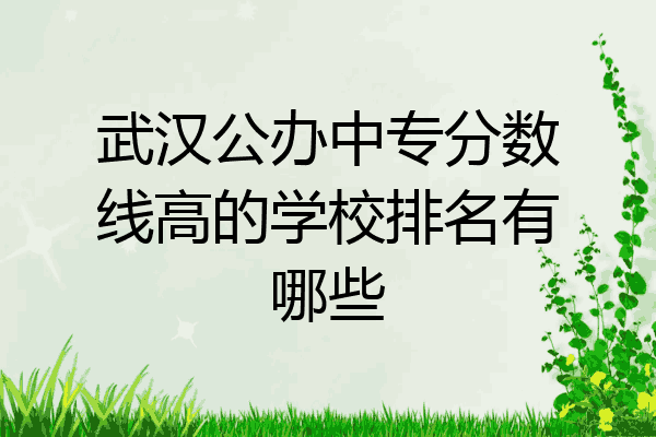 武汉公办中专分数线高的学校排名有哪些