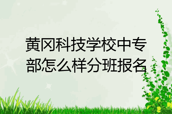 黄冈科技学校中专部怎么样分班报名