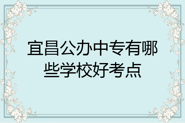 宜昌公办中专有哪些学校好考点