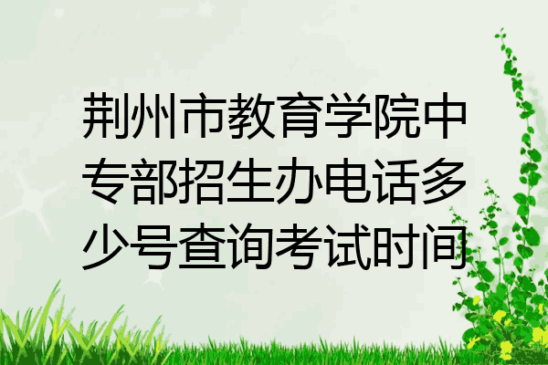 荆州市教育学院中专部招生办电话多少号查询考试时间