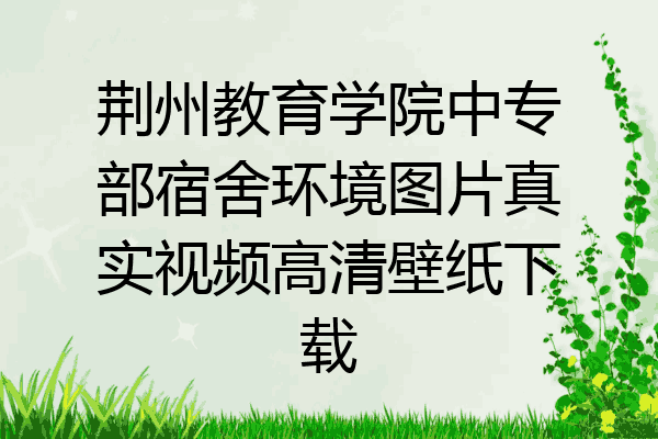 荆州教育学院中专部宿舍环境图片真实视频高清壁纸下载