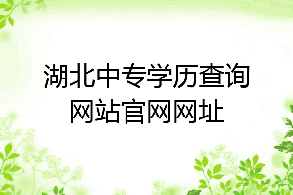 湖北中专学历查询网站官网网址