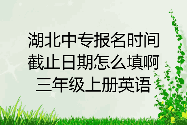 湖北中专报名时间截止日期怎么填啊三年级上册英语