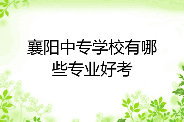 襄阳中专学校有哪些专业好考