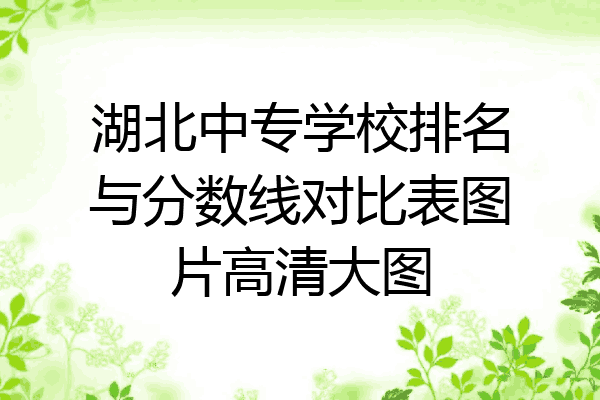 湖北中专学校排名与分数线对比表图片高清大图