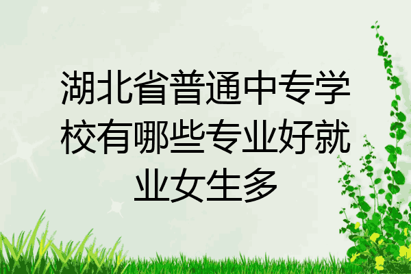 湖北省普通中专学校有哪些专业好就业女生多