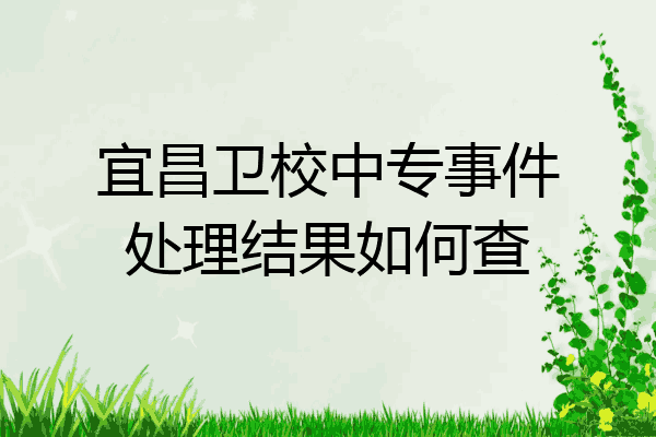 宜昌卫校中专事件处理结果如何查