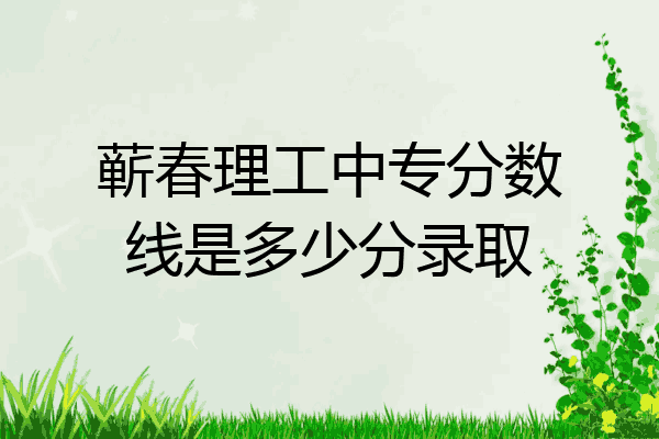 蕲春理工中专分数线是多少分录取