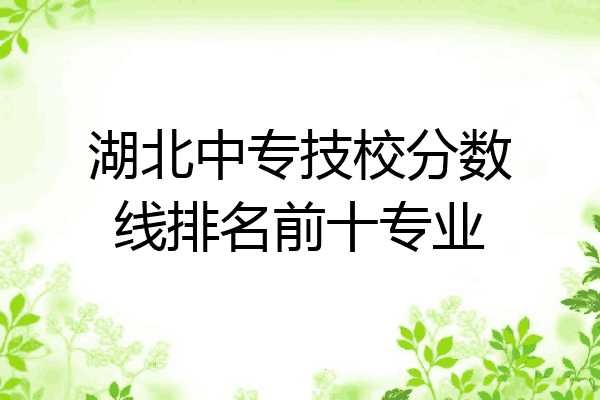 湖北中专技校分数线排名前十专业