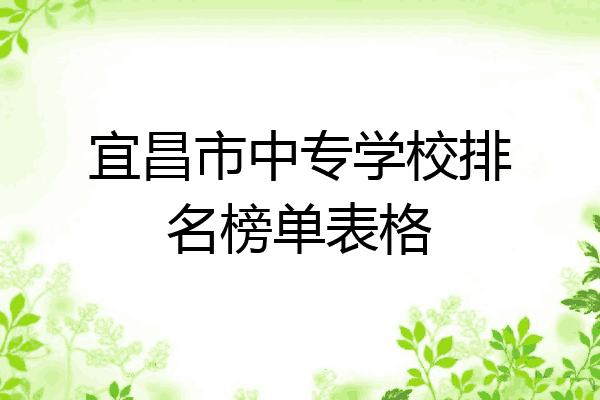 宜昌市中专学校排名榜单表格