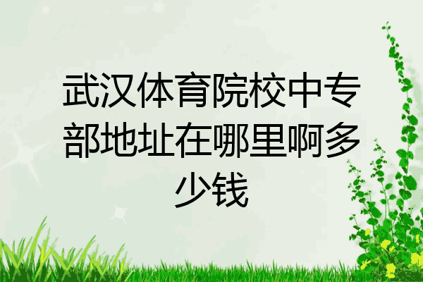武汉体育院校中专部地址在哪里啊多少钱