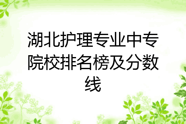 湖北护理专业中专院校排名榜及分数线