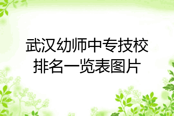 武汉幼师中专技校排名一览表图片