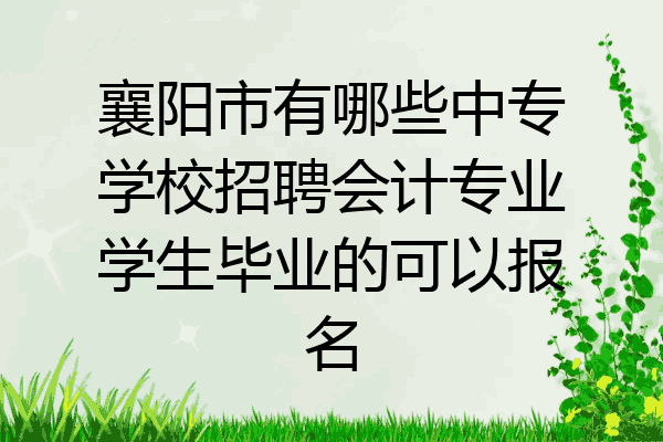 襄阳市有哪些中专学校招聘会计专业学生毕业的可以报名