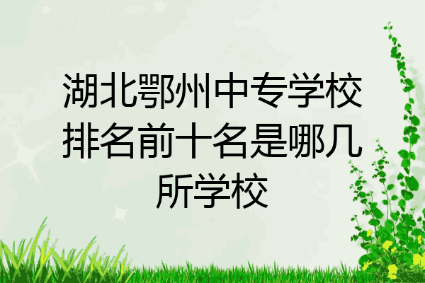 湖北鄂州中专学校排名前十名是哪几所学校