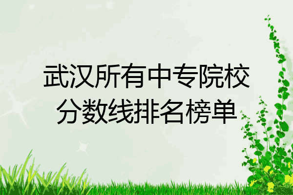 武汉所有中专院校分数线排名榜单