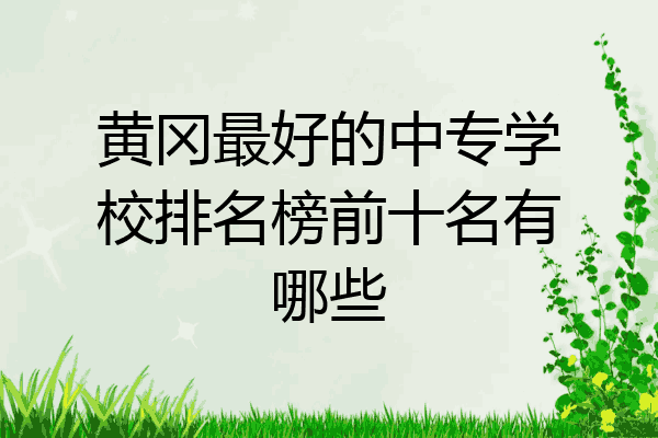 黄冈最好的中专学校排名榜前十名有哪些