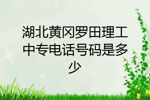 湖北黄冈罗田理工中专电话号码是多少