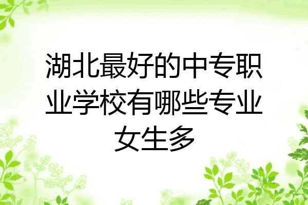 湖北最好的中专职业学校有哪些专业女生多