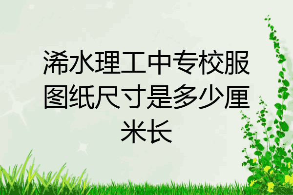浠水理工中专校服图纸尺寸是多少厘米长