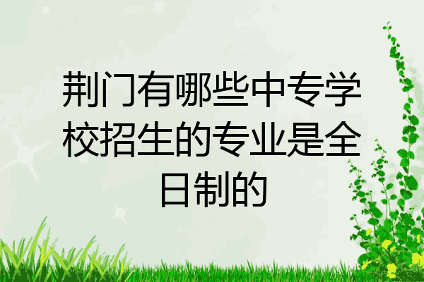 荆门有哪些中专学校招生的专业是全日制的