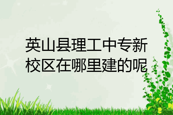 英山县理工中专新校区在哪里建的呢