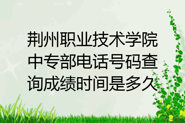 荆州职业技术学院中专部电话号码查询成绩时间是多久