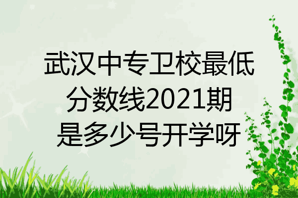 武汉中专卫校最低分数线2021期是多少号开学呀