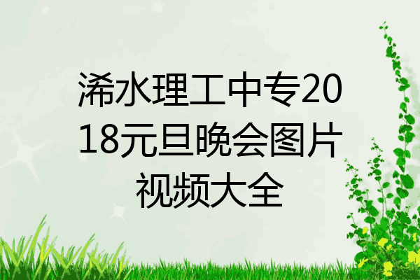 浠水理工中专2018元旦晚会图片视频大全