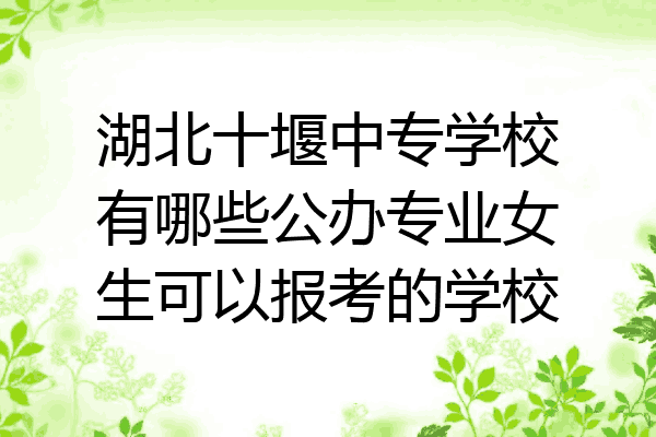 湖北十堰中专学校有哪些公办专业女生可以报考的学校