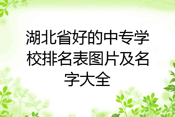 湖北省好的中专学校排名表图片及名字大全