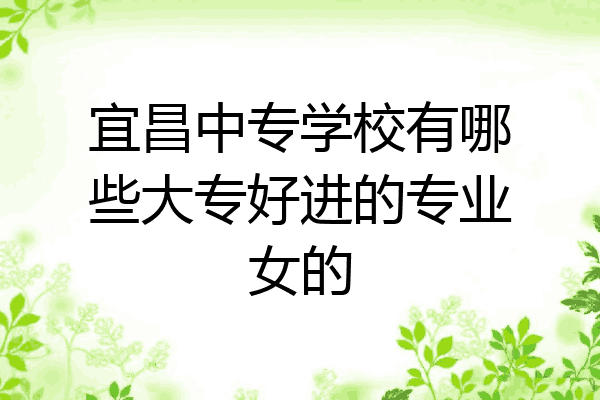 宜昌中专学校有哪些大专好进的专业女的