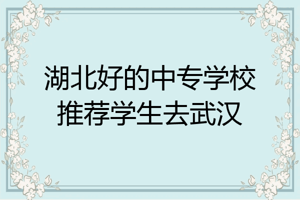 湖北好的中专学校推荐学生去武汉