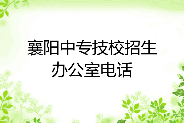襄阳中专技校招生办公室电话