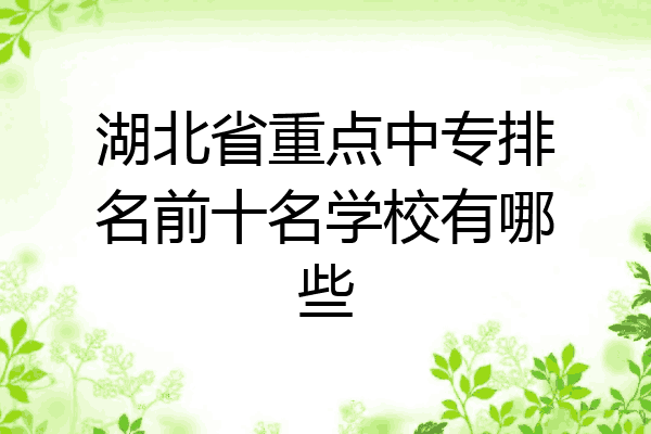 湖北省重点中专排名前十名学校有哪些