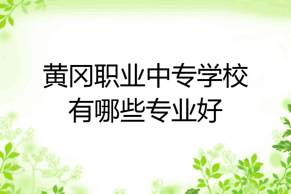 黄冈职业中专学校有哪些专业好