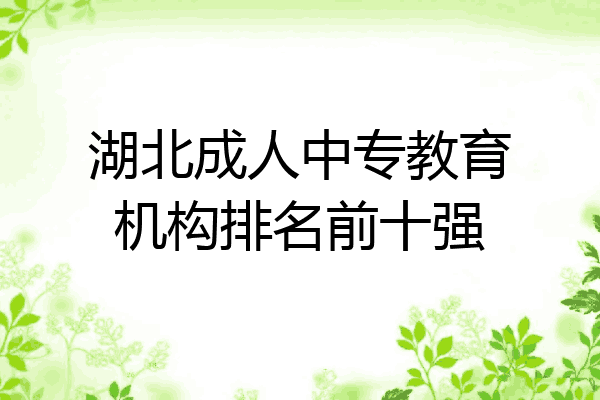 湖北成人中专教育机构排名前十强