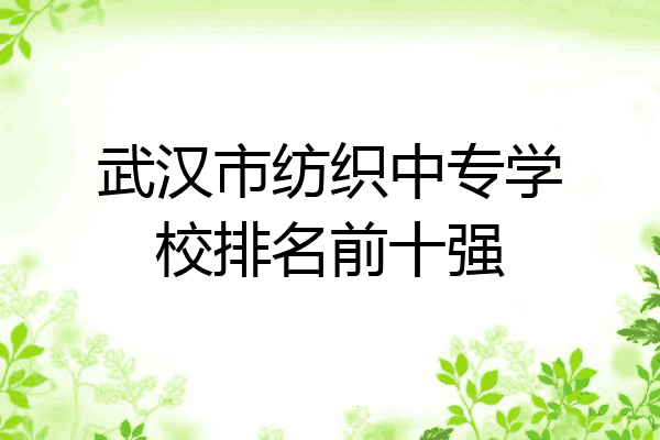 武汉市纺织中专学校排名前十强