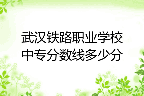 武汉铁路职业学校中专分数线多少分