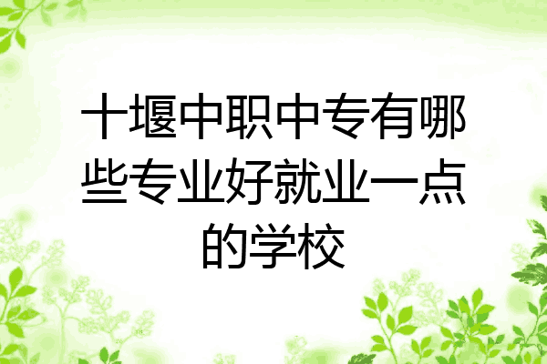 十堰中职中专有哪些专业好就业一点的学校