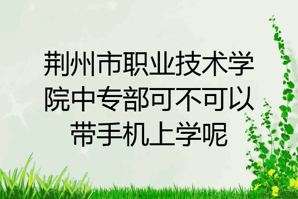 荆州市职业技术学院中专部可不可以带手机上学呢