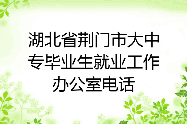 湖北省荆门市大中专毕业生就业工作办公室电话