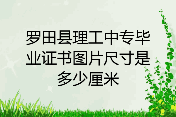罗田县理工中专毕业证书图片尺寸是多少厘米