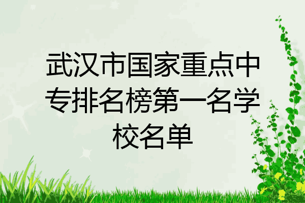 武汉市国家重点中专排名榜第一名学校名单