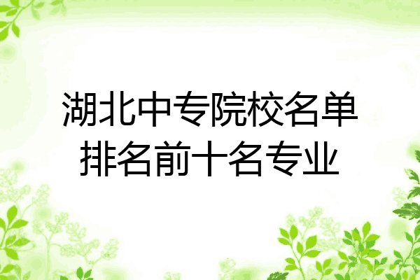 湖北中专院校名单排名前十名专业